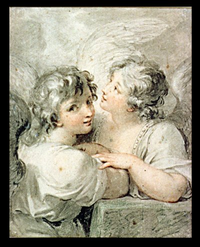 Deux anges, 18ème siècle - Giovanni Battista Cipriani